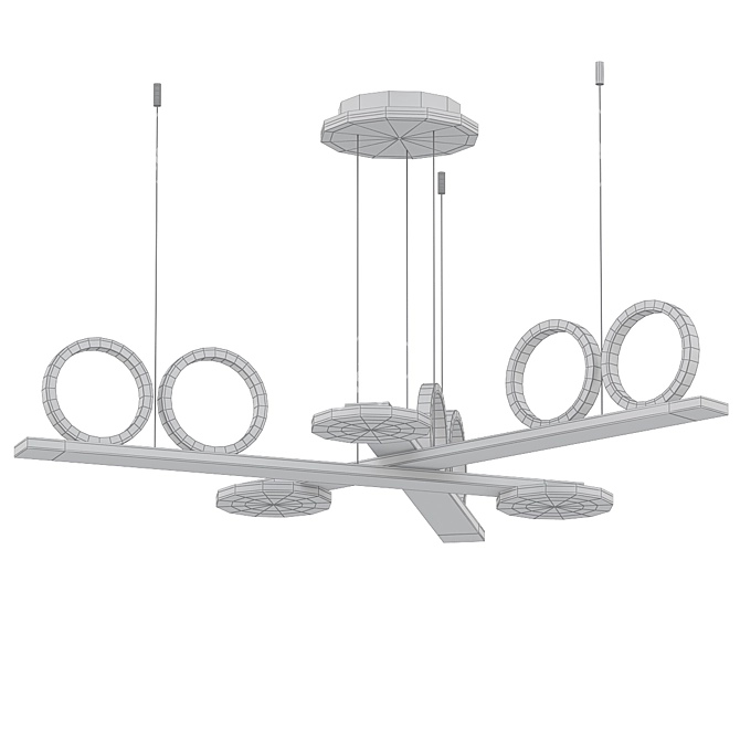Radiant Glow: Durato LED Chandelier 3D model image 2