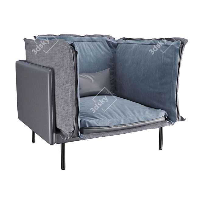 Sleek SOHO Armchair: Luxury and Comfort Combined 3D model image 1