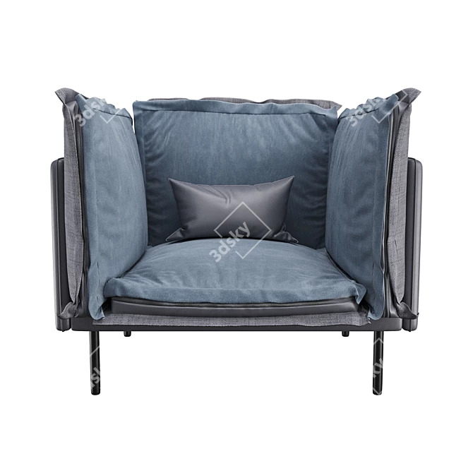 Sleek SOHO Armchair: Luxury and Comfort Combined 3D model image 2