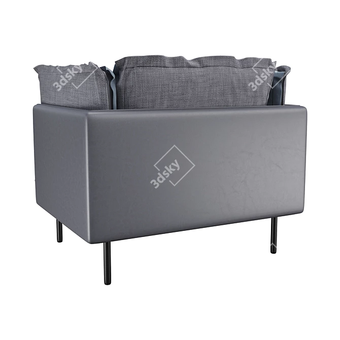 Sleek SOHO Armchair: Luxury and Comfort Combined 3D model image 3