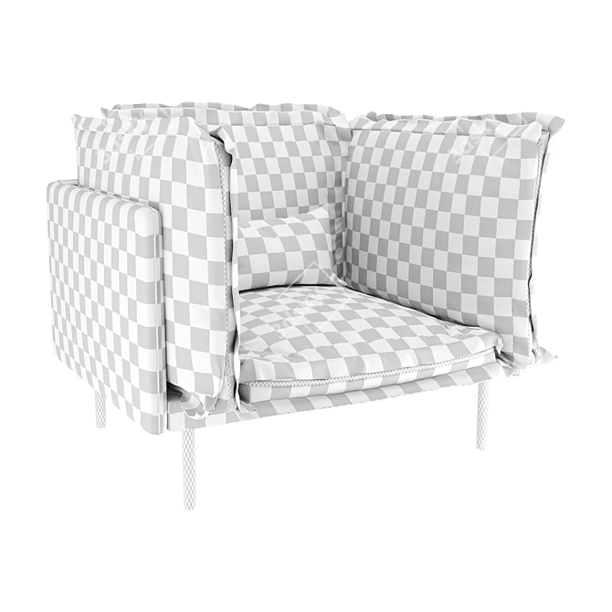 Sleek SOHO Armchair: Luxury and Comfort Combined 3D model image 5
