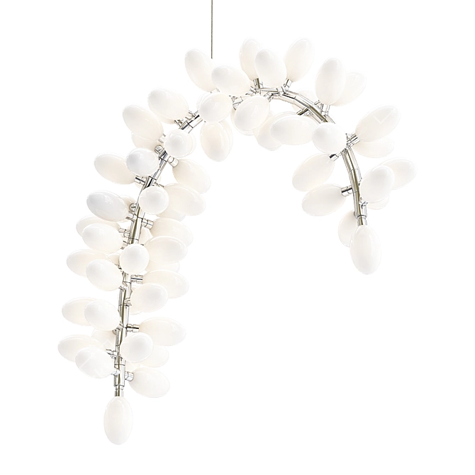 Regal Illumination: 61-Bulb Kingdom Chandelier 3D model image 1