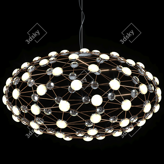 Glistening Crystal Chandelier 3D model image 1