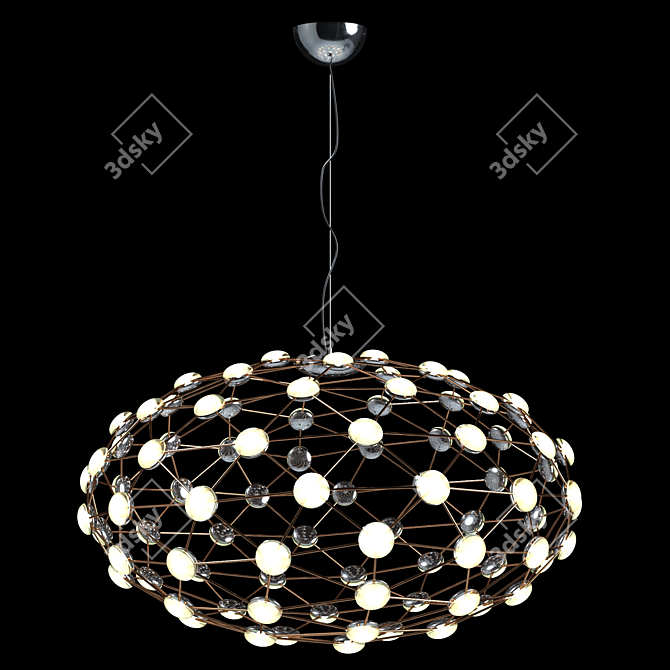 Glistening Crystal Chandelier 3D model image 2