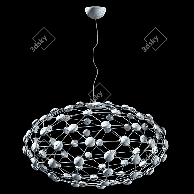 Glistening Crystal Chandelier 3D model image 3