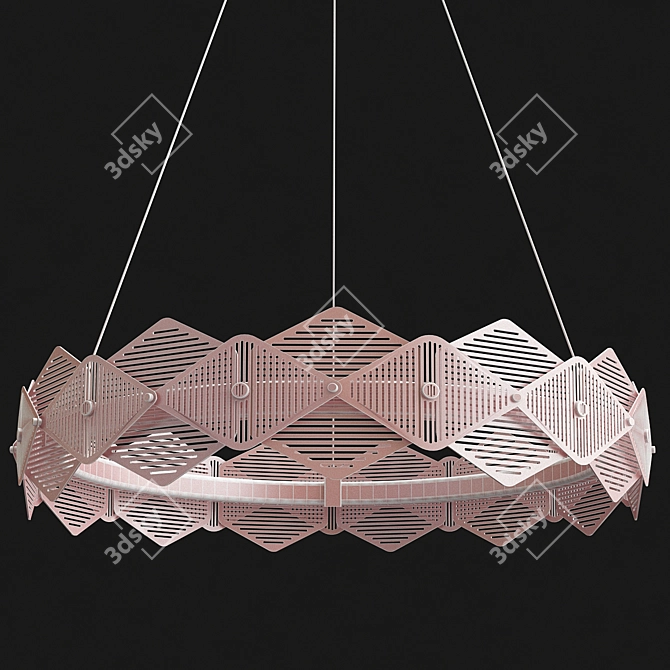 Glam Chandelier Shines Brilliantly 3D model image 3
