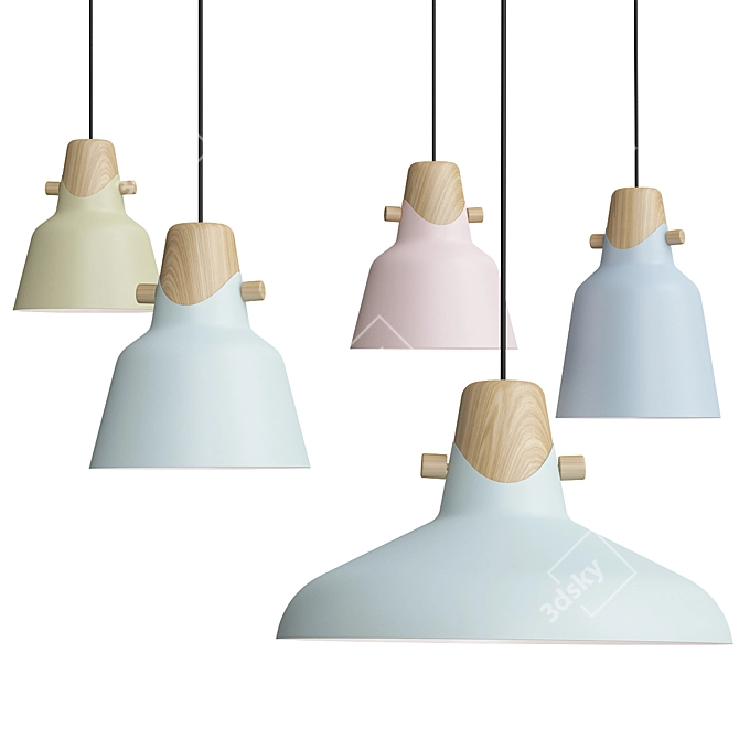 Elegant Hinge Pendant by Anzazo 3D model image 1