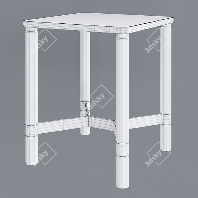 Sleek Lucite Accent Table 3D model image 3