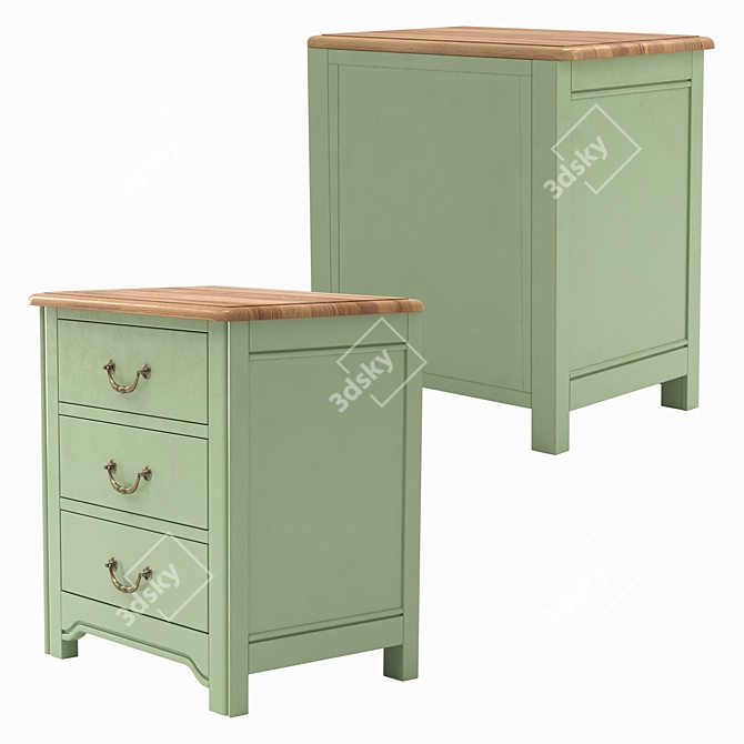 Olivia Bedside Table: Sleek and Functional 3D model image 4