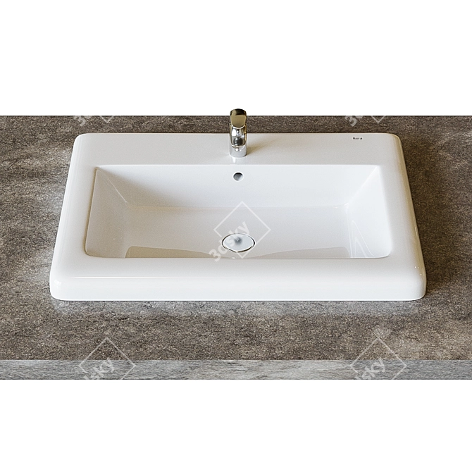 Modern Roca Washbasin Set 3D model image 1