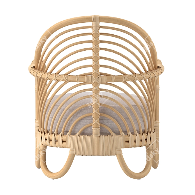 Natural Rattan Etta Chair 3D model image 4