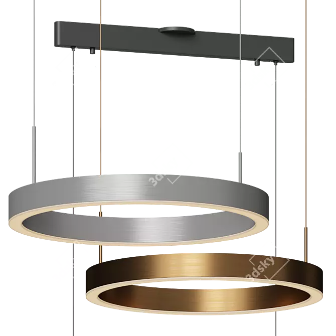 Prometheus Ring Pendant Light 3D model image 2