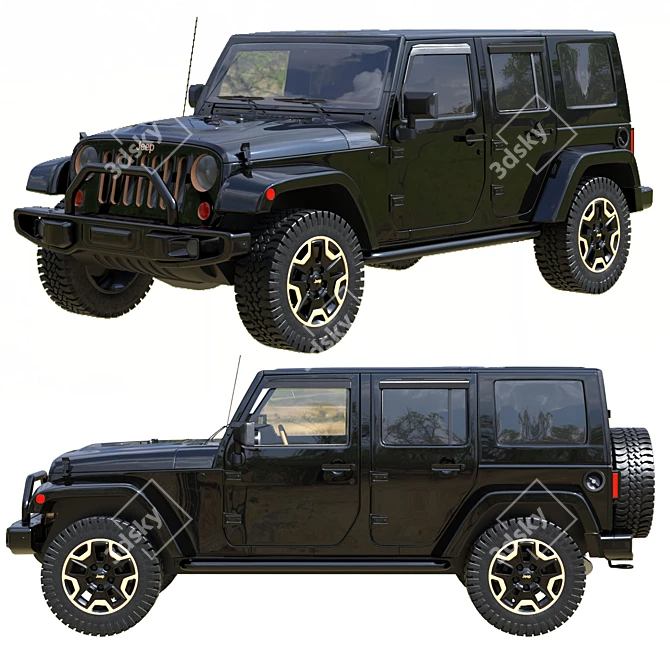 High-detail Jeep 3D Model - 712K Polygons 3D model image 1