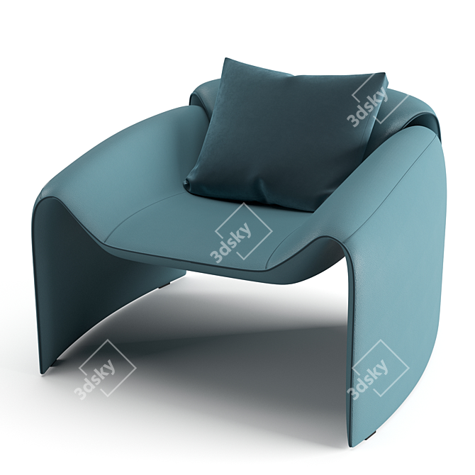 Sleek and Sophisticated: Poliform Le Club Armchair 3D model image 6