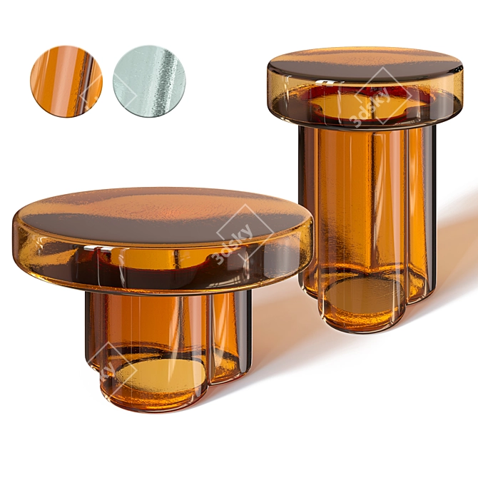 Miniforms Soda Glass Tables 3D model image 4