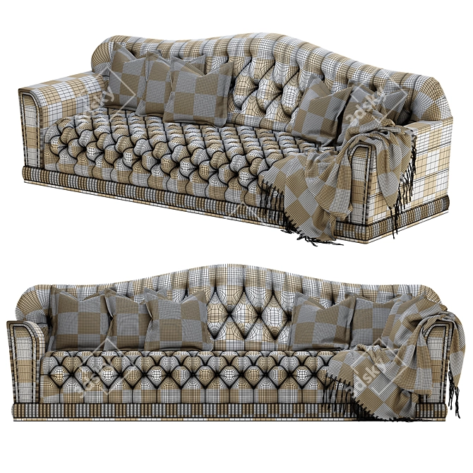 Luxury Melania Keoma Sofa 295x118 3D model image 3