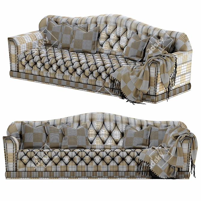 Luxury Melania Keoma Sofa 295x118 3D model image 7