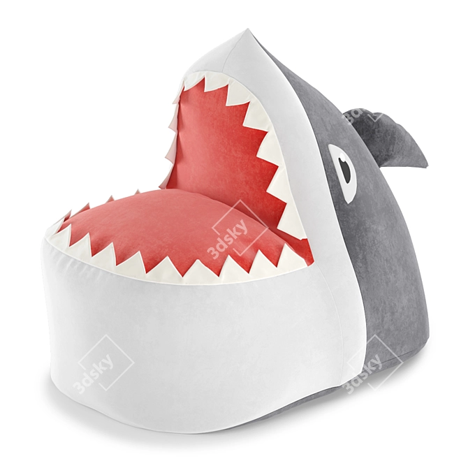 Shark Attack Ottoman 3D model image 3