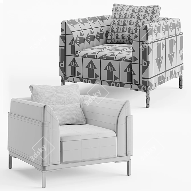 Vittoria Armchair: Elegant and Versatile 3D model image 10