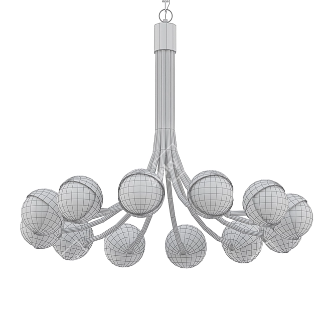 Elegant Benedict Chandelier 3D model image 2