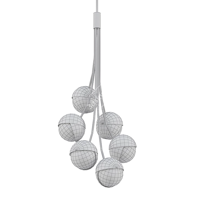 Elegant Bloom Chandelier by Trella 3D model image 2