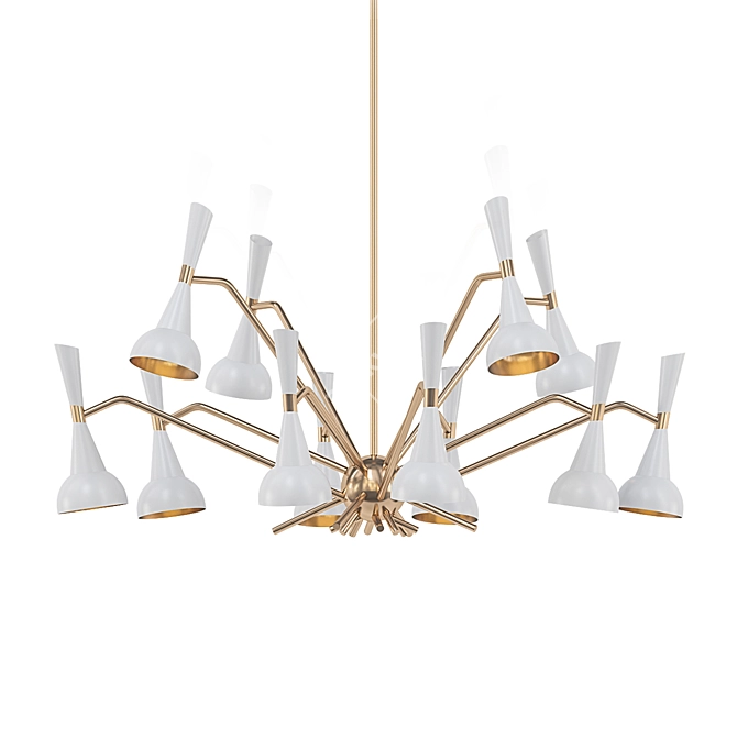 Elegant Hallard Chandelier 3D model image 1