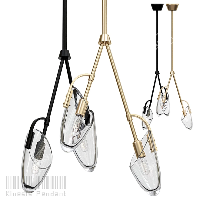 Elegant Kinesis Pendant - Modern, Modular Lighting 3D model image 1