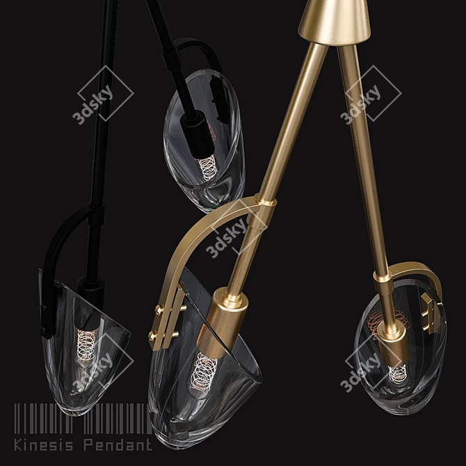 Elegant Kinesis Pendant - Modern, Modular Lighting 3D model image 2