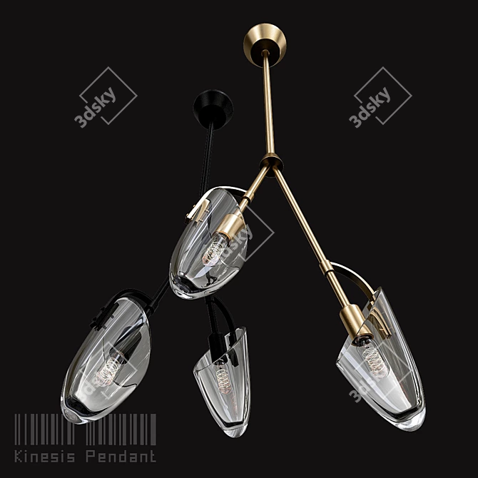 Elegant Kinesis Pendant - Modern, Modular Lighting 3D model image 3