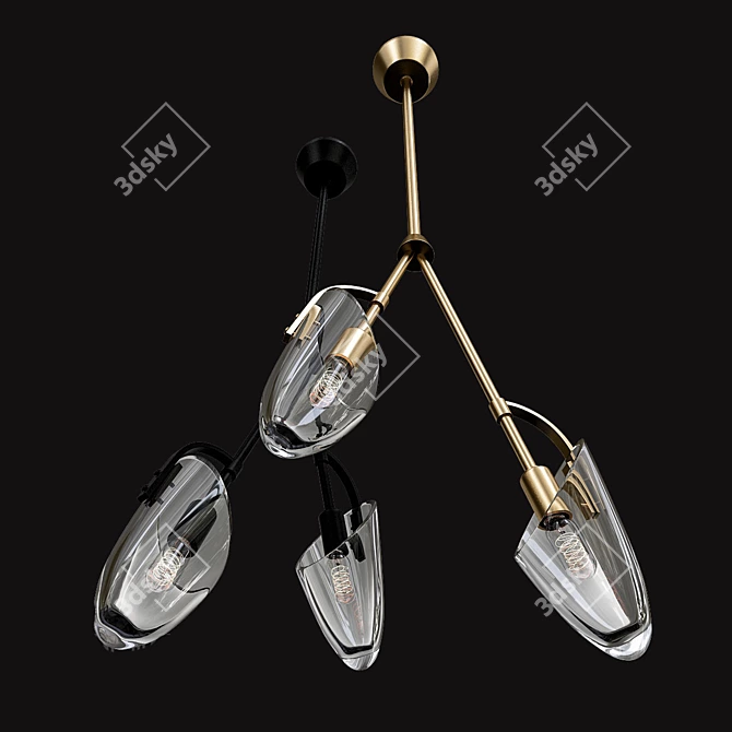 Elegant Kinesis Pendant - Modern, Modular Lighting 3D model image 8