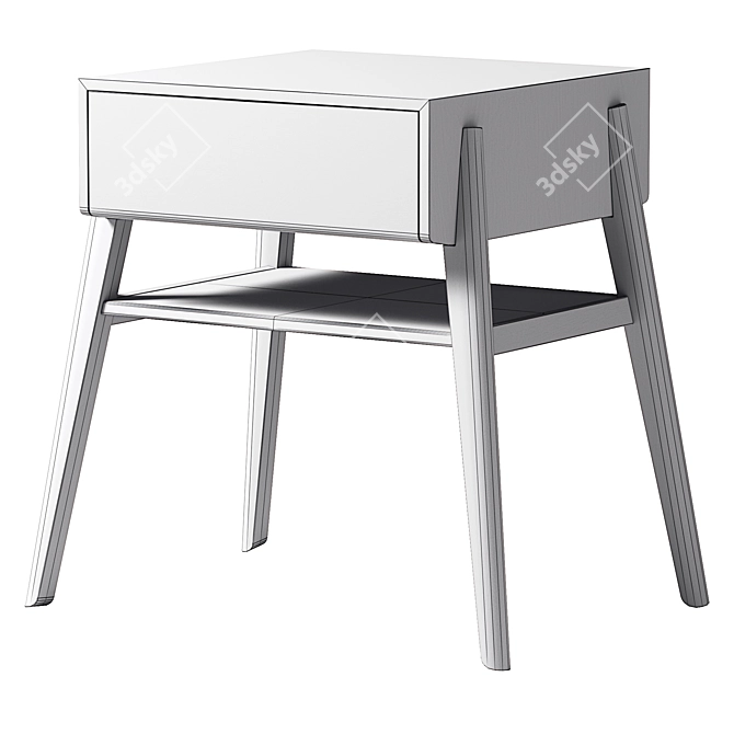 Modern Bedside Table TUKI: Sleek Design, Functional Storage 3D model image 2