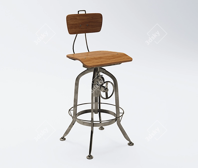 Pittsburgh Adjustable Height Chair: Stylish and Versatile 3D model image 1