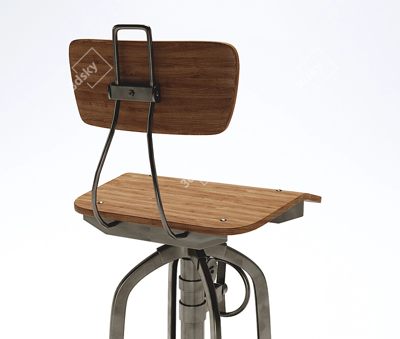 Pittsburgh Adjustable Height Chair: Stylish and Versatile 3D model image 7