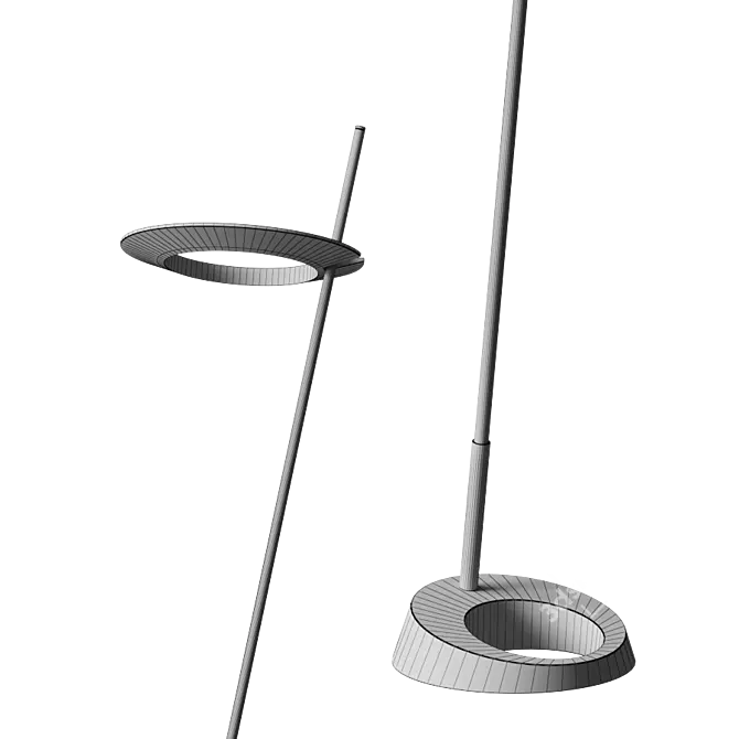 Sleek Ringlo Floor Lamp 3D model image 4