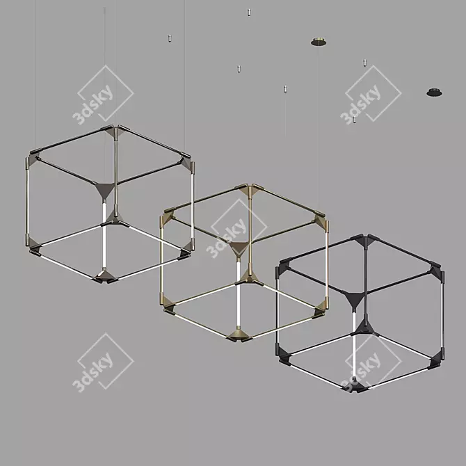 Minimalistic Solid Cube: Elegant & Thin 3D model image 3