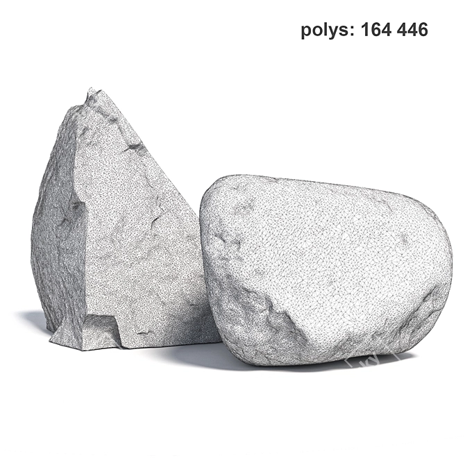 Title: Landscape Stones Set 3D model image 5