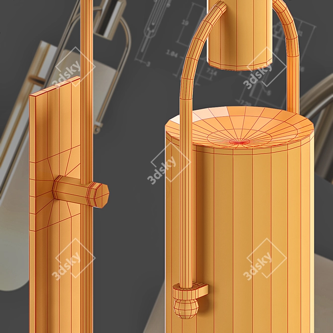 Modern Arc Well Sconce 22 3D model image 2
