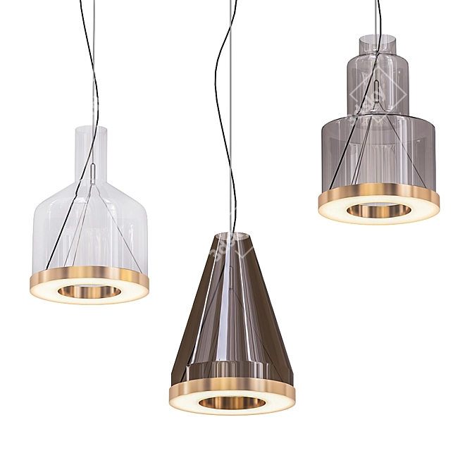 Eleganza Pendant Light: Vistosi Medea 3D model image 1