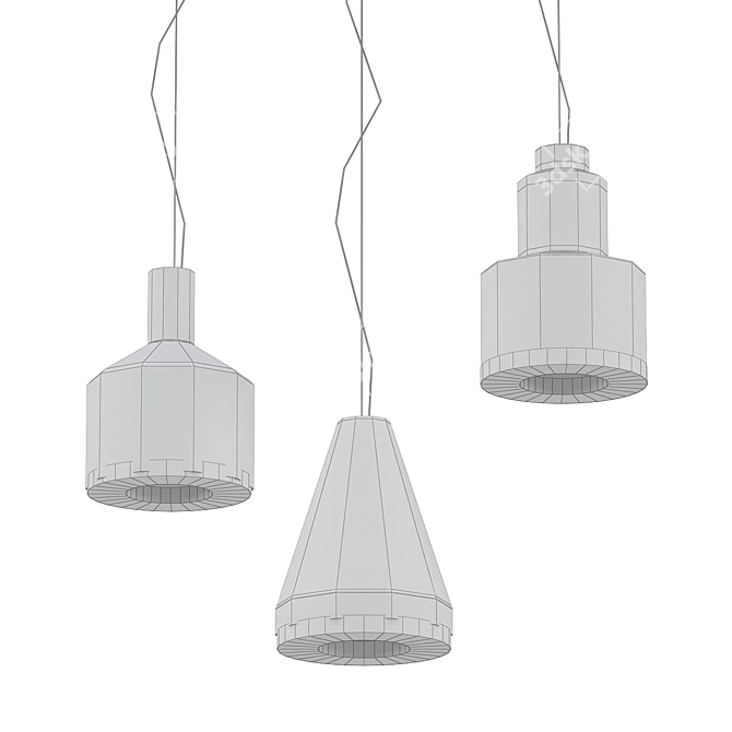 Eleganza Pendant Light: Vistosi Medea 3D model image 2