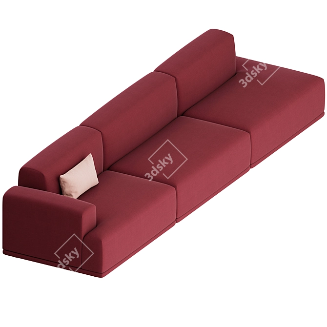 Muuto Connect 3 Seater Sofa 3D model image 6