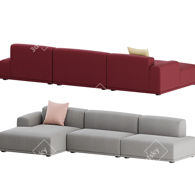 Contemporary 3-Seater Sofa by Muuto 3D model image 6