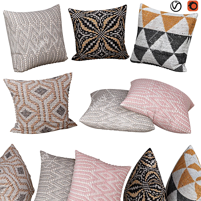 Stylish Cushions for Any Decor 3D model image 1