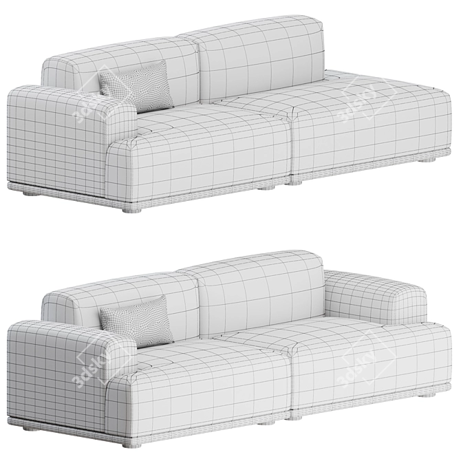 Muuto Connect 2 Seater Sofa 3D model image 3