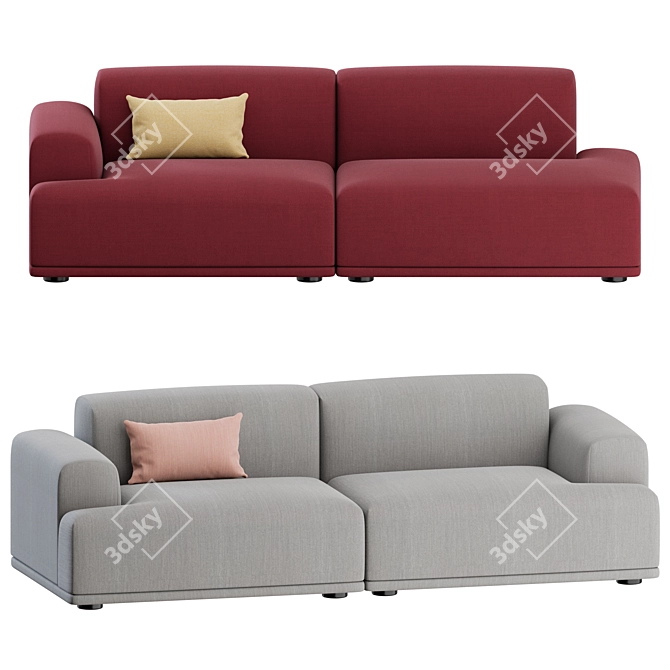 Muuto Connect 2 Seater Sofa 3D model image 4