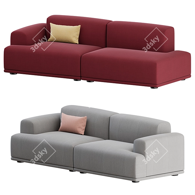 Muuto Connect 2 Seater Sofa 3D model image 5