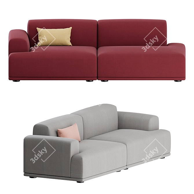 Muuto Connect 2 Seater Sofa 3D model image 6