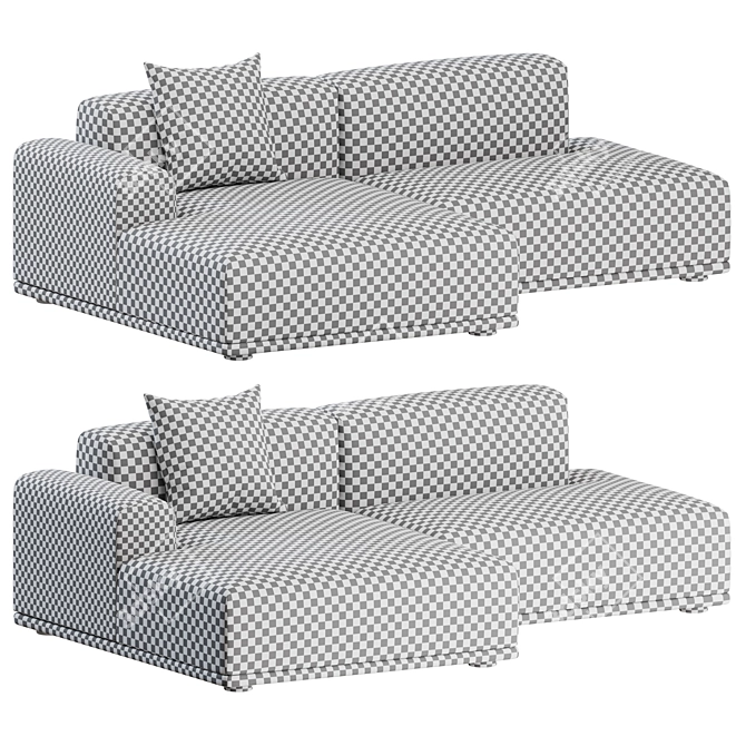 Modern 2-Seater Connect Sofa by Muuto 3D model image 1