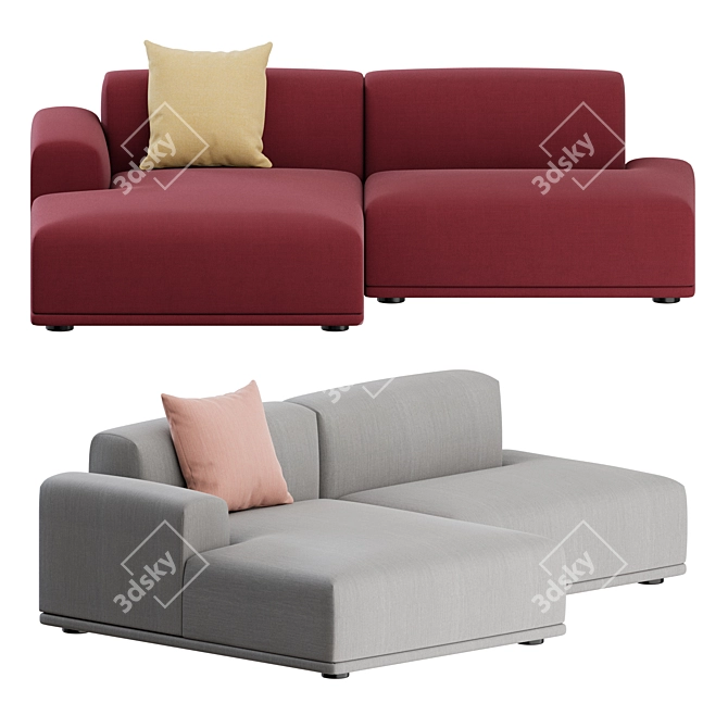 Modern 2-Seater Connect Sofa by Muuto 3D model image 3