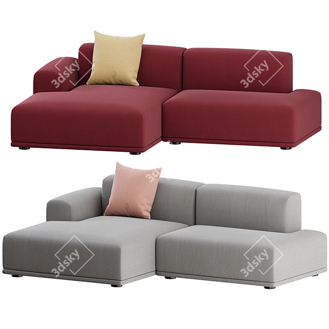 Modern 2-Seater Connect Sofa by Muuto 3D model image 4