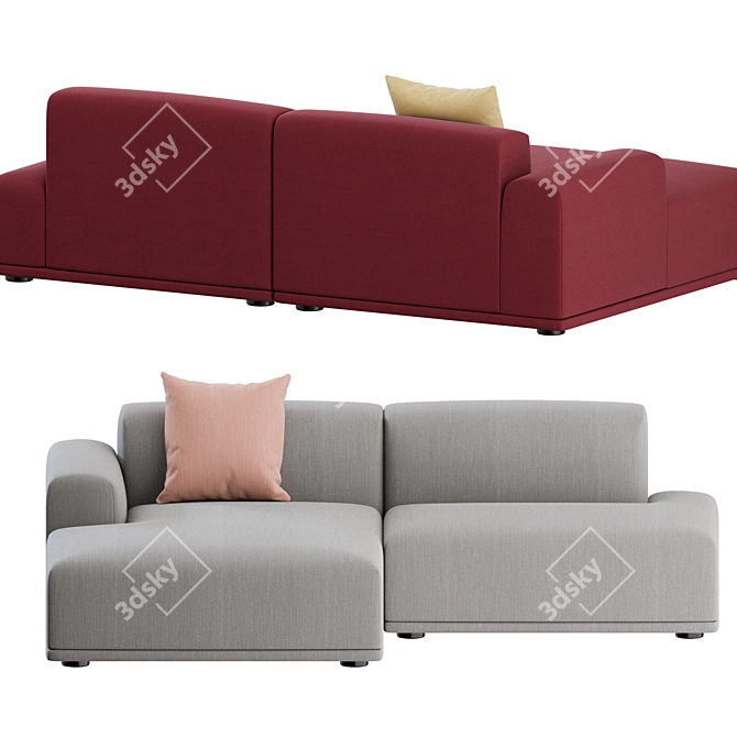 Modern 2-Seater Connect Sofa by Muuto 3D model image 6